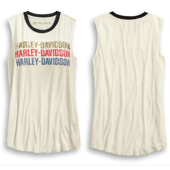 Harley-Davidson Tops - Harley-Davidson Women’s Sheer Ivory Tank Top NWT
